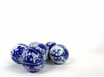 Blue And White Decorative Balls