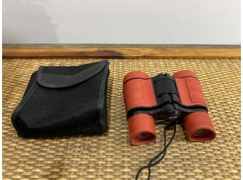 Red Field Glasses In Case