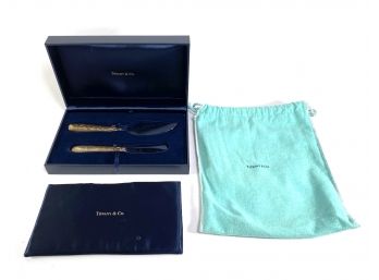 Tiffany & Co Sterling Silver Cheese And Pate Knife Set In Beautiful Presentation Box And Storage Bag