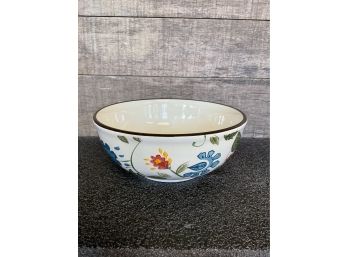 Beautifully Painted Stoneware Serving Bowl