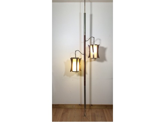 Vintage Danish Mid Century Modern Tension Pole Floor Lamp