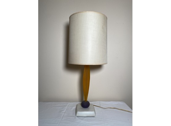 Mid Century Amber Table Lamp