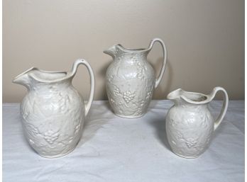 Trio Of Kingwood Ceramics Pitchers