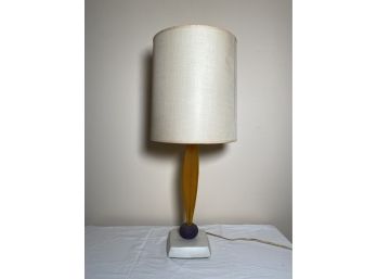 Mid Century Amber Table Lamp
