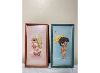 Vintage Pair Of W.M. Otto Framed Prints