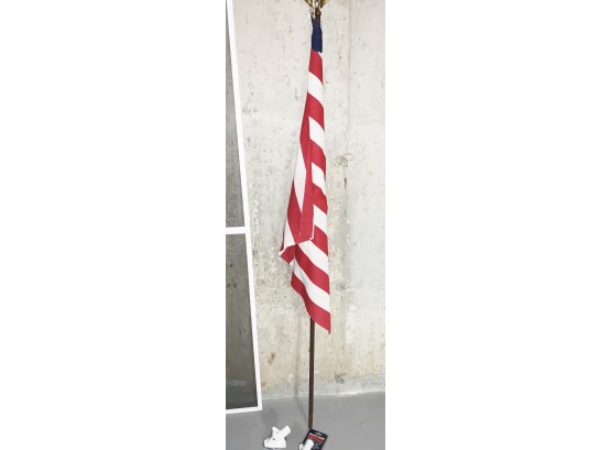 American Flag And Wall Mounting