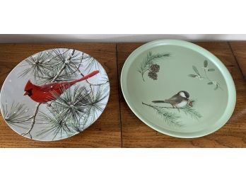 Pfaltzgraf Plate, Winterwood & Hautman Brothere Collection Winter Snowfall Cardinal