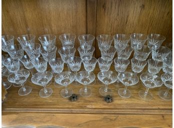 Group Of Crystal Stemware - 50 Pieces