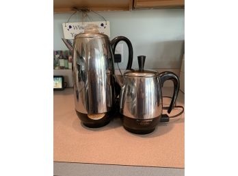 Two Farberware Electric Coffee Pots