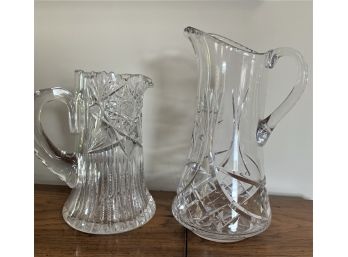 Two Crystal Pitchers
