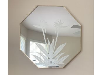 Wonderful  Etches Octagonal Wall Mirror