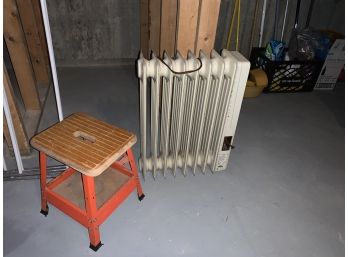 Footstool & Electric Heater