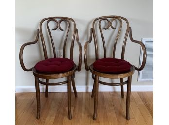 Pair Vintage Bentwood Side Chairs
