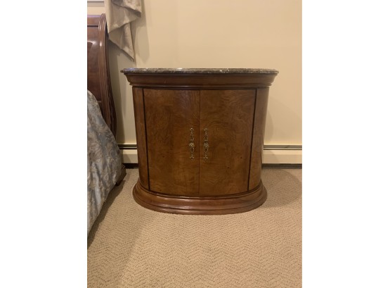 Thomasville Oval Marble Top Side Table
