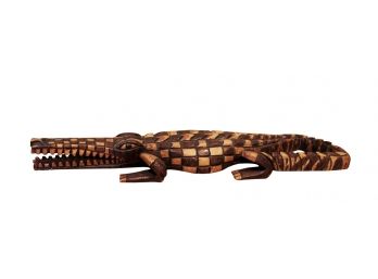 Carved Wood Alligator