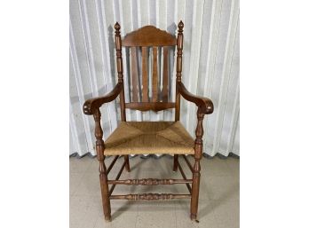 Spindleback Rush Seat Arm Chair