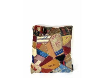 Primitive Patchwork Pillow - Dated And Monogrammed