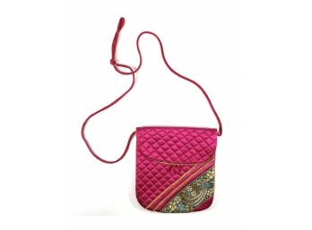 Pink Silk Pillow Quilted Shoulder Bag