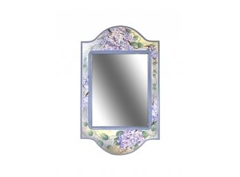 Hand Painted Mirror In Purple And Periwinkle Tones