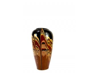 Numbered Bulgarian Redware Vase