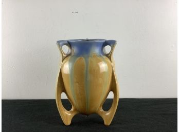 Tan And Blue Vase