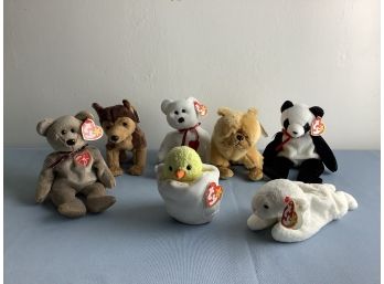 Lot Of 7 Ty Beanie Babies With Tags