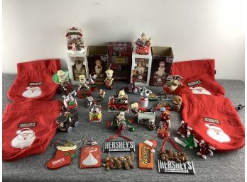 Lot Of Hershey's Ornaments And Decorations