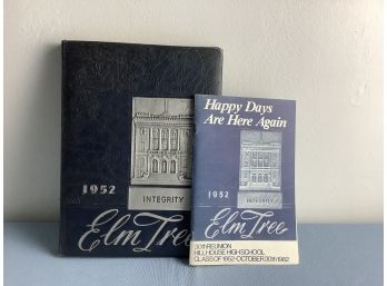 1952 Elm Tree Integrity Hillhouse High School Yearbook New Haven Connecticut With 30 Year Reunion Book