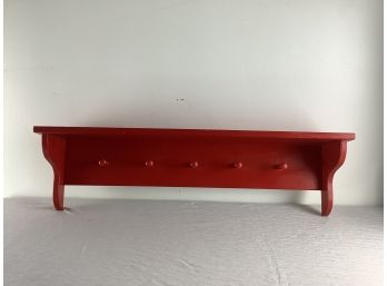 Red Coat Rack Shelf