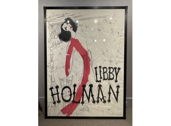 Larger Rare Cabaret Poster Lithograph Of Actress Libby Holman ( She Was A Famous West Norwalk Personality)