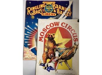 Two Collectible Circus Souvenir Programs/magazines One Ringling Bros. And Barnum Bailey Moscow Circus On The O