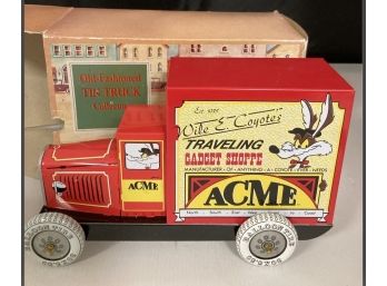 Warner Bros. 1992 Wile E. Coyote's ACME Traveling Gadgets Old-Fashioned Tin Truck Collection & Original Box