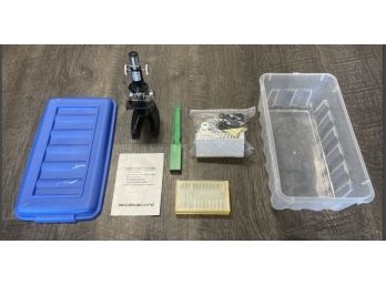 Toy Microscope With Slides, Instructions Booklet & Some Accessories