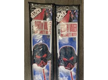 Two 54 Inch Star Wars - Darth Vader Helmet Kites New In Original Package