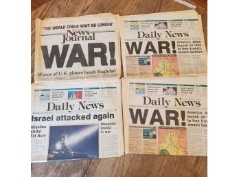 Four January, 1991 Newspapers With WAR Articles