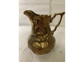 Vintage Royal Victoria Pottery Wade England Bronze Lusterware Jug