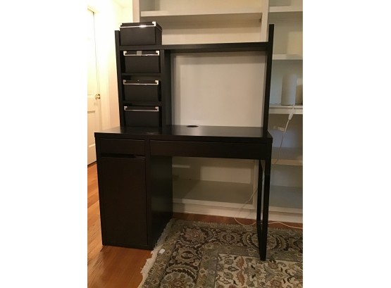 Modern Black Desk With Hutch - Perfect For Back To School