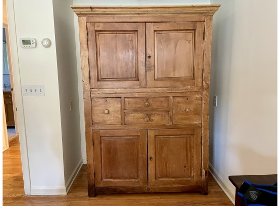 Antique Tall Pine Cabinet