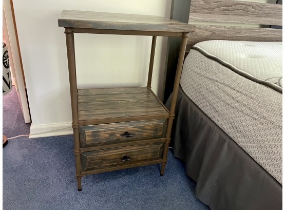 Industrial Style Wood & Metal Night Stand