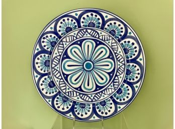 Eye Catching Deruta Glazed Platter, Made In Italy