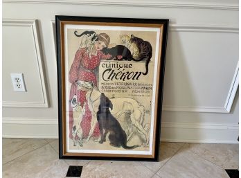 Clinique Cheron By Theophile-Alexandre Steinlen (French, 1859-1923) Framed Advertising Poster