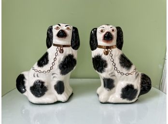 Pair Of Staffordshire King Charles Spaniels, Made In England