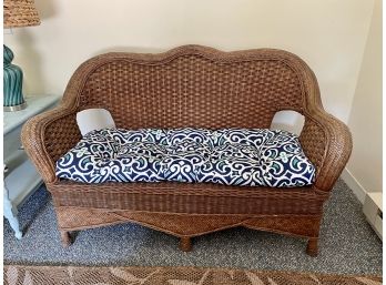 Well Made Tight Woven Rattan Settee
