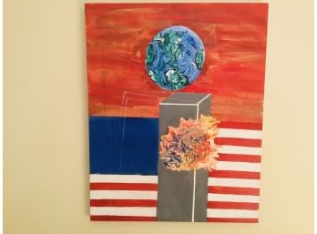 Symbolic 9/11 Theme Acrylic On Canvas