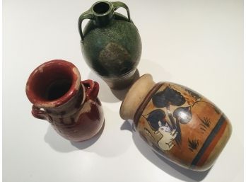 Three Varied Vintage Ceramic Vases