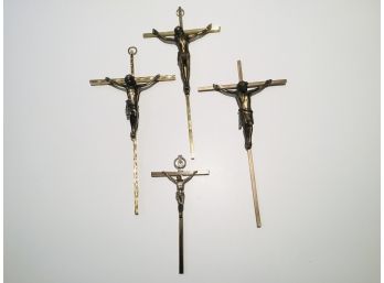Four Vintage Crucifixes