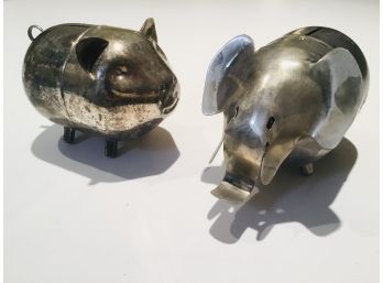 Two Mid Century Lunt Animal Banks