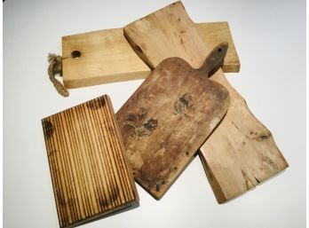Group Of 4 Vintage And Antique Cutting Boards