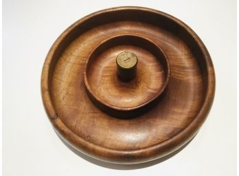 1960s Mid-Century Turned Wood Nut Dish