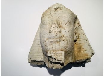 Hollywood Regency Era Cast Stone Egyptian Pharaohs Bust